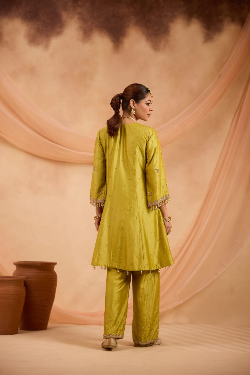 TAJDAR A-LINE KURTA SET