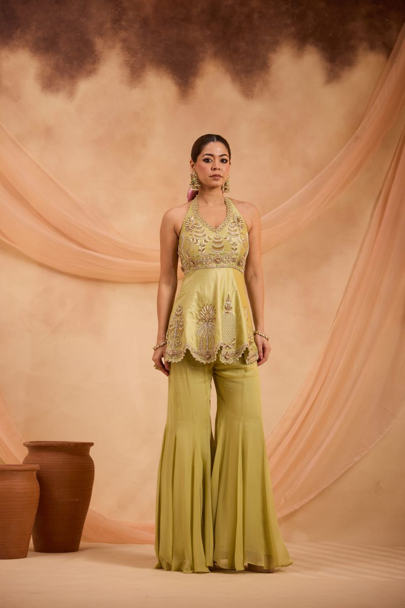 ZAREEN PEPLUM SHARARA SET