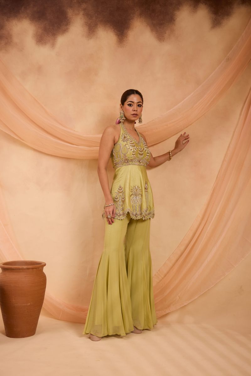 ZAREEN PEPLUM SHARARA SET