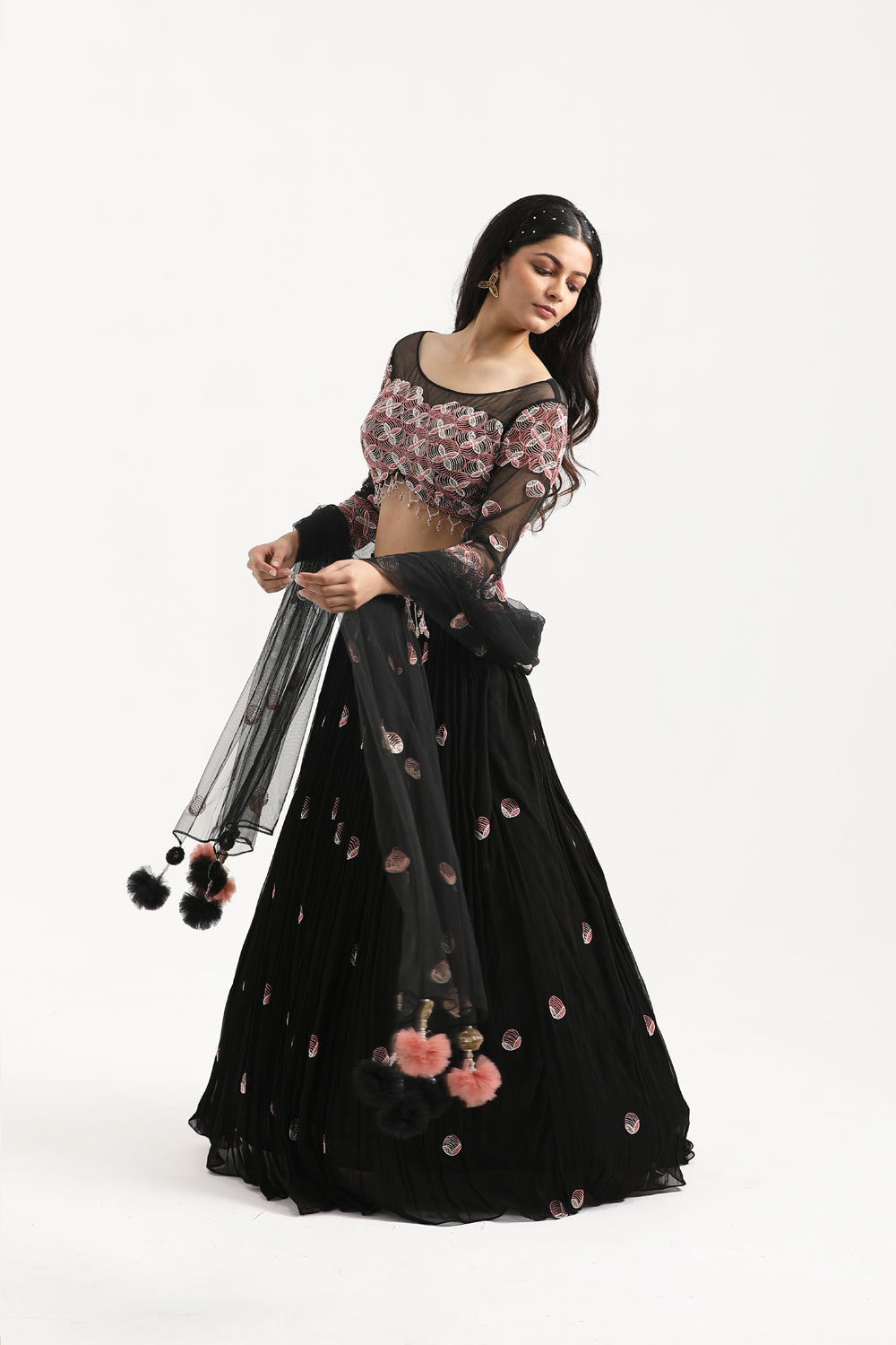 Black Lehenga Set