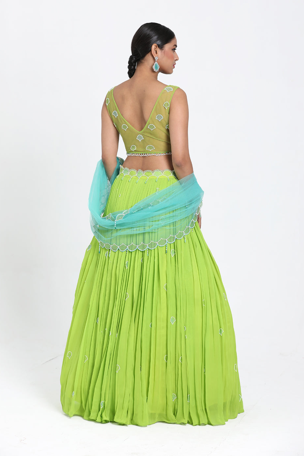Green Lehenga Set