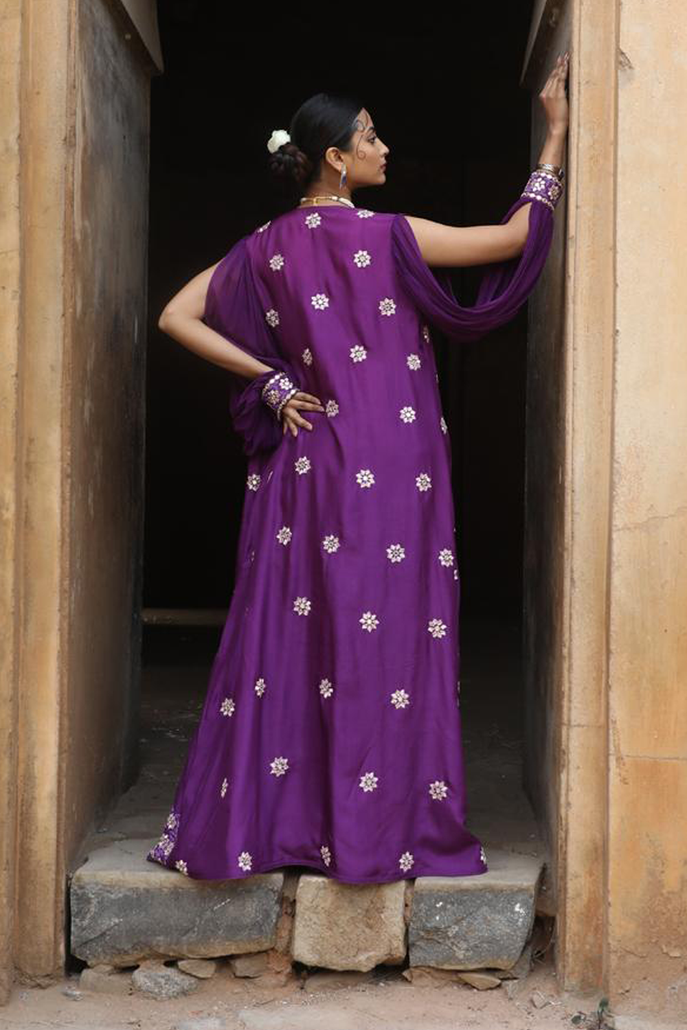 Purple Cape Garara Set