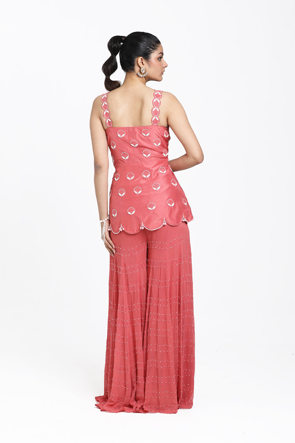 Onion Pink Peplum Set.