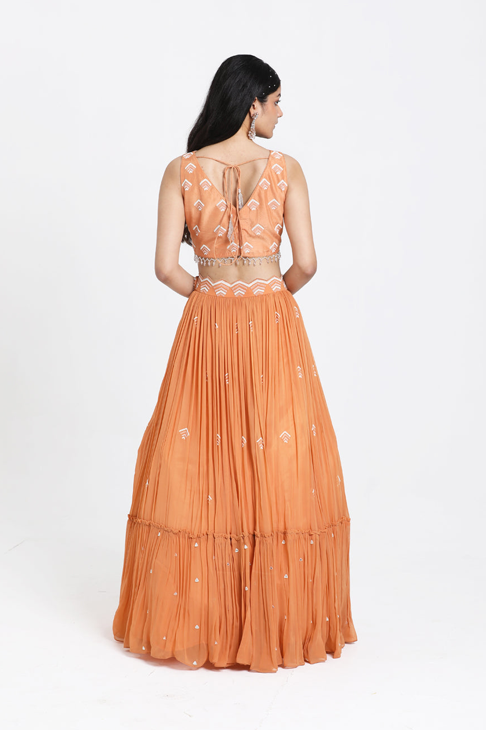 Peach Lehenga Set
