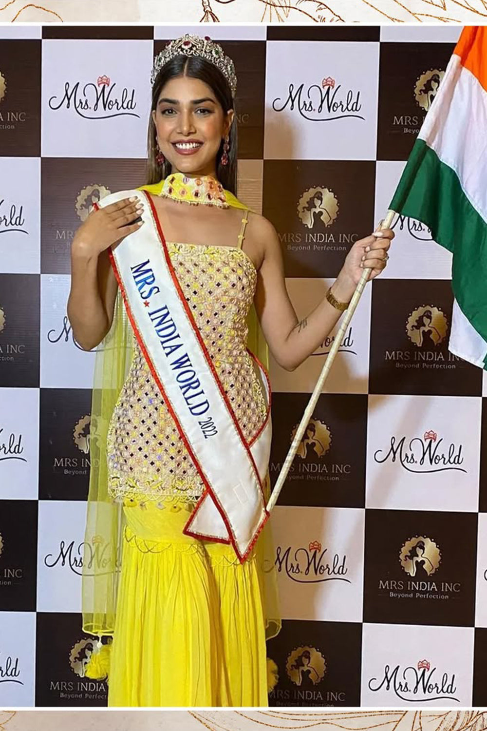 Sargam Koushal in Off White , Peach And Yellow Tie-Dye Garara Set
