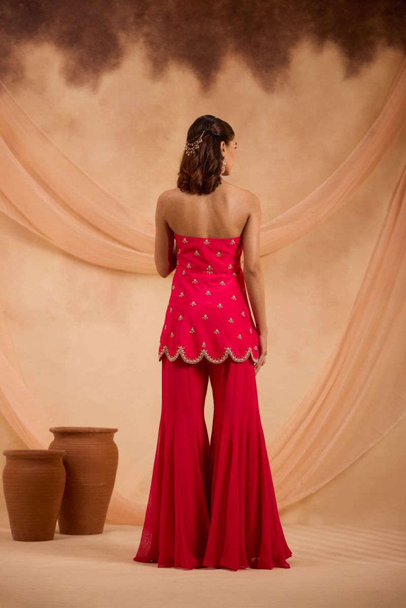 GULNAAR PEPLUM SHARARA SET