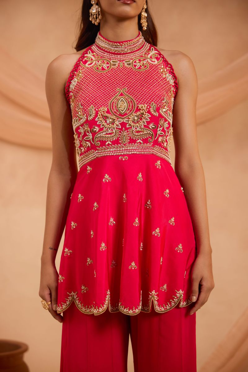 GULNAAR PEPLUM SHARARA SET