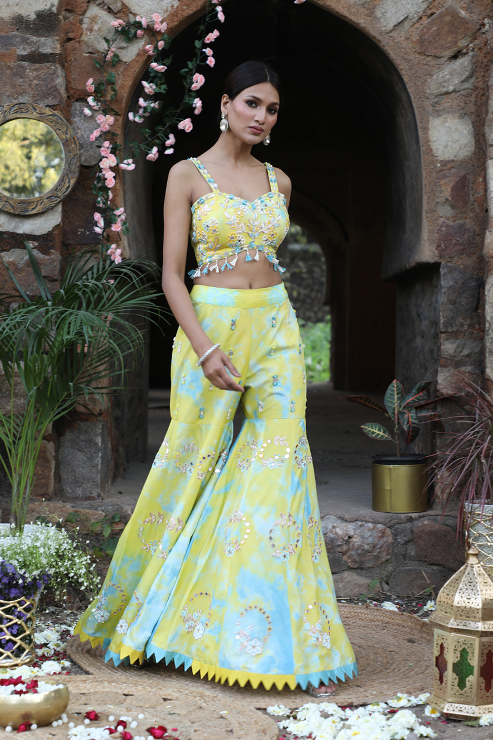 Tie-Dye Garara Set With Bustier