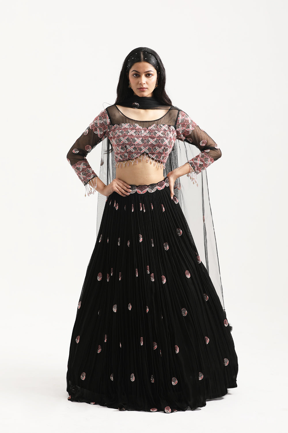 Black Lehenga Set