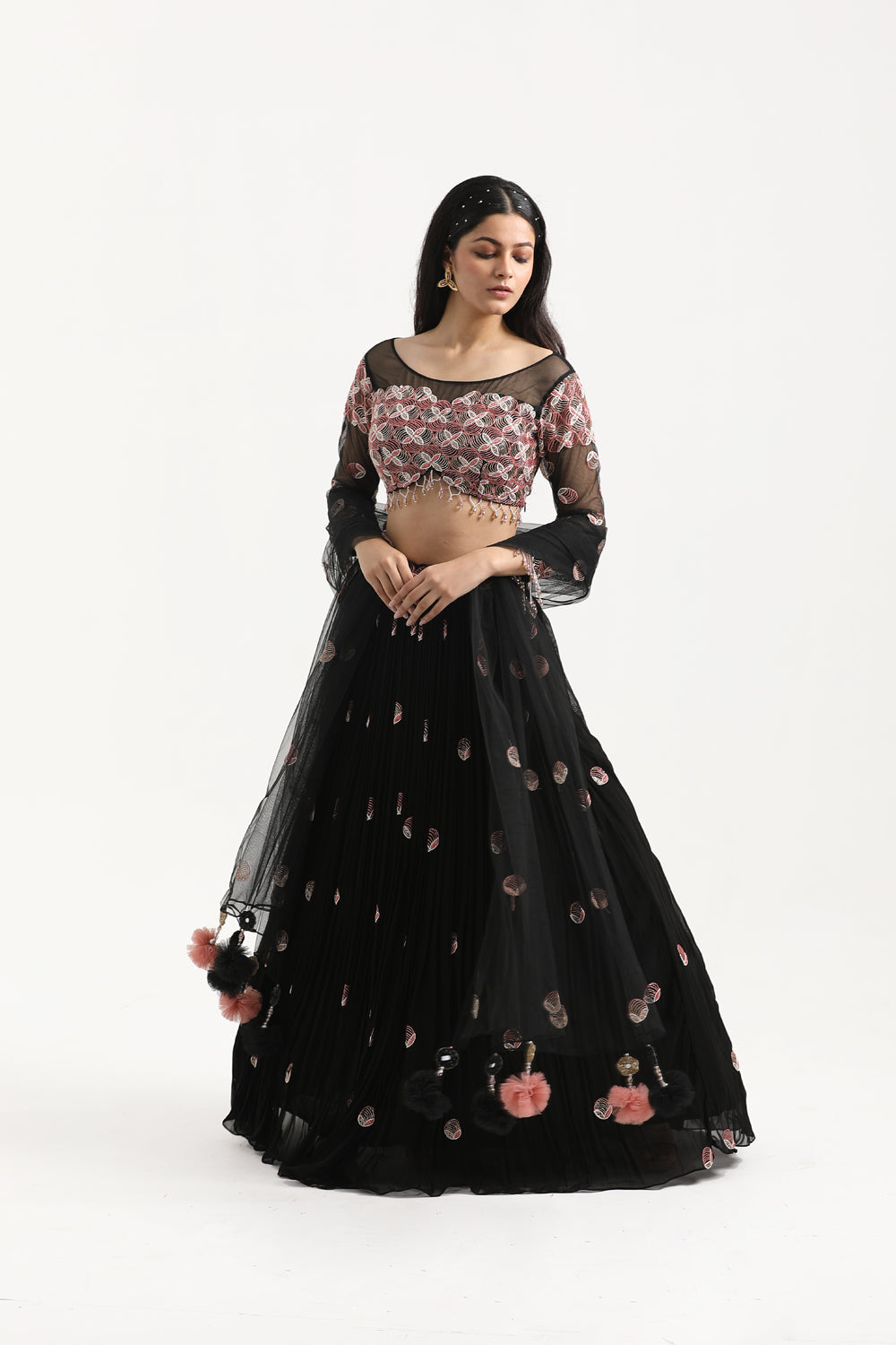 Black Lehenga Set