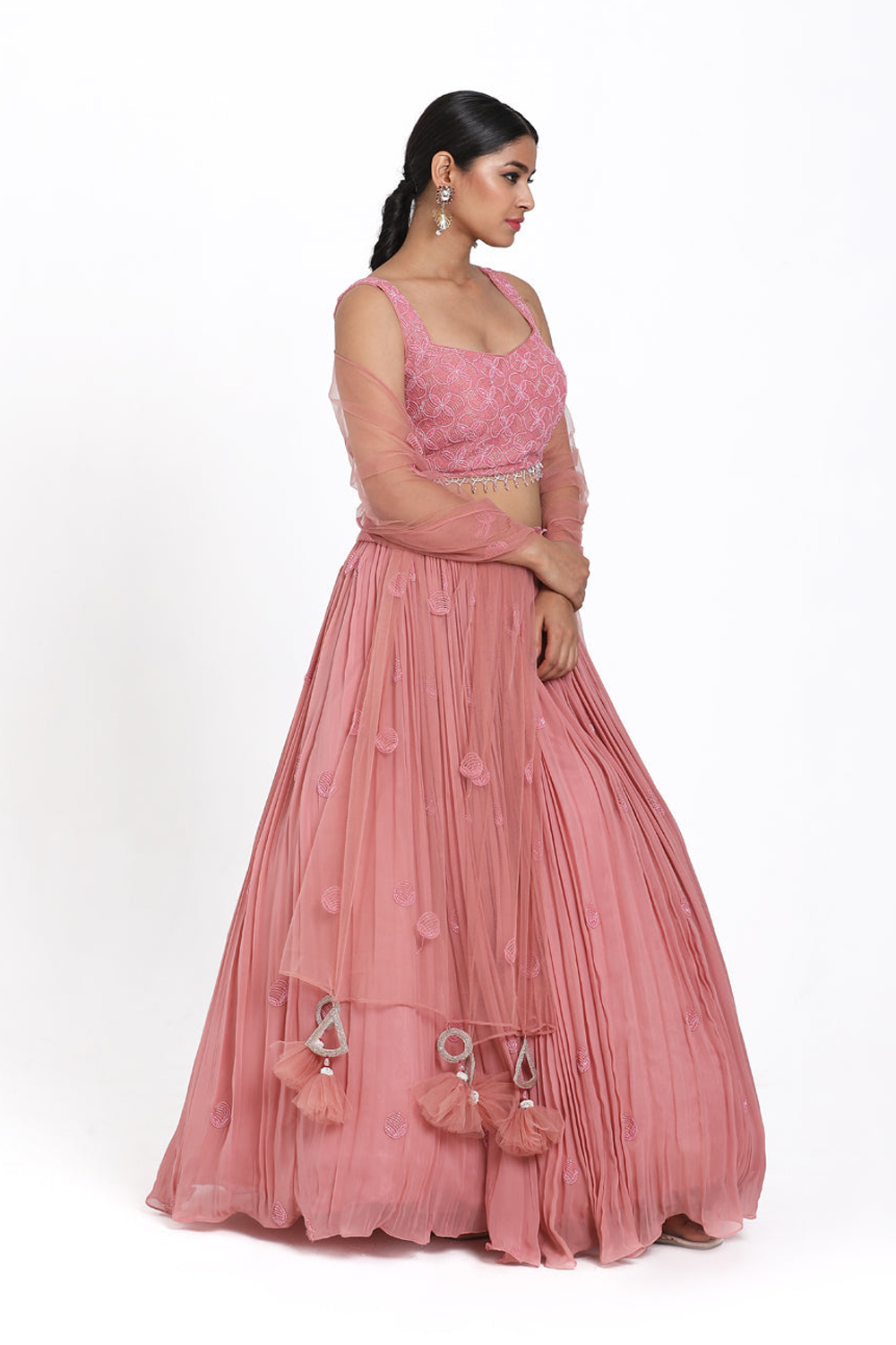 Onion Pink Lehenga Set