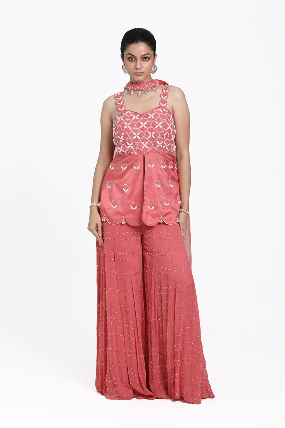 Onion Pink Peplum Set.