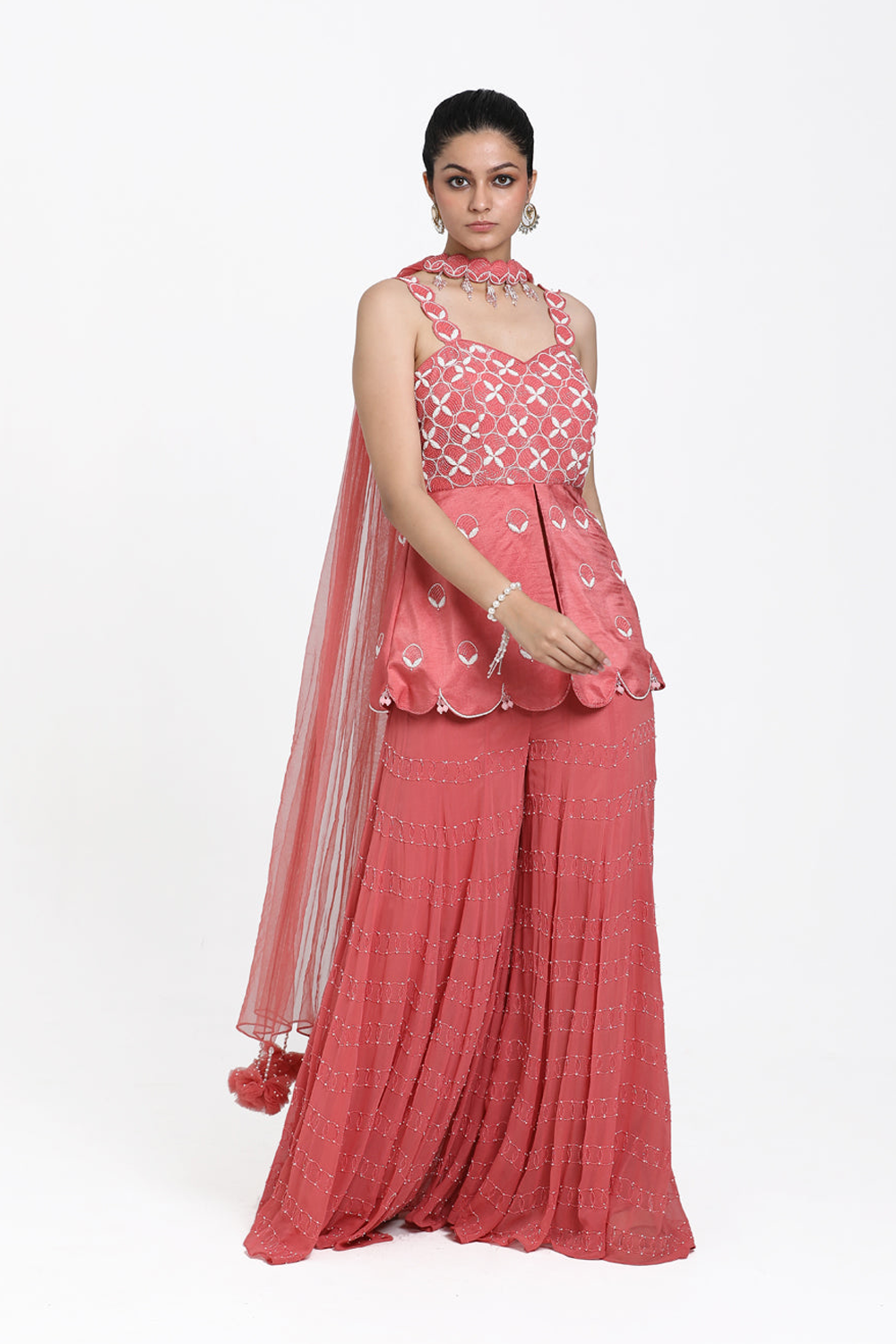 Onion Pink Peplum Set.
